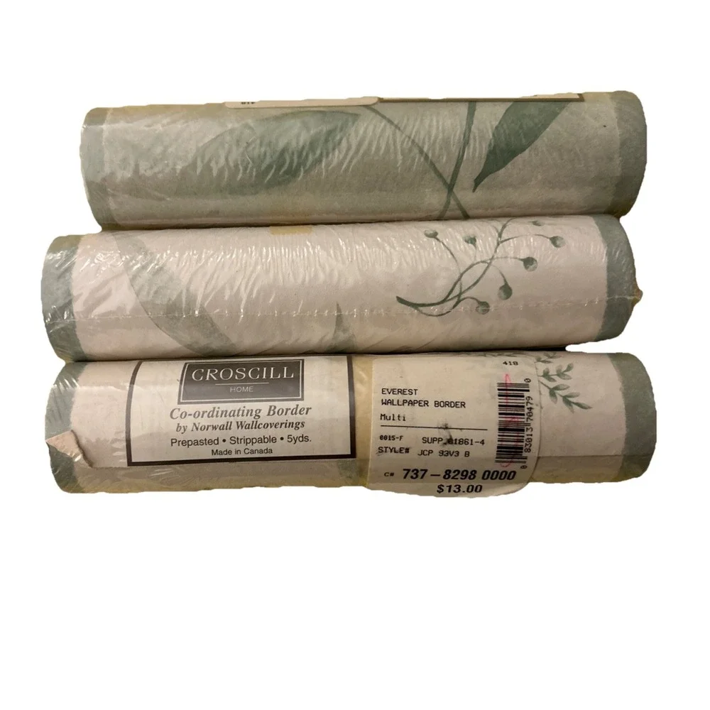 3 NWT Sealed Croscill Everest Wallpaper Border Total 15ft Pre pasted Strippable!